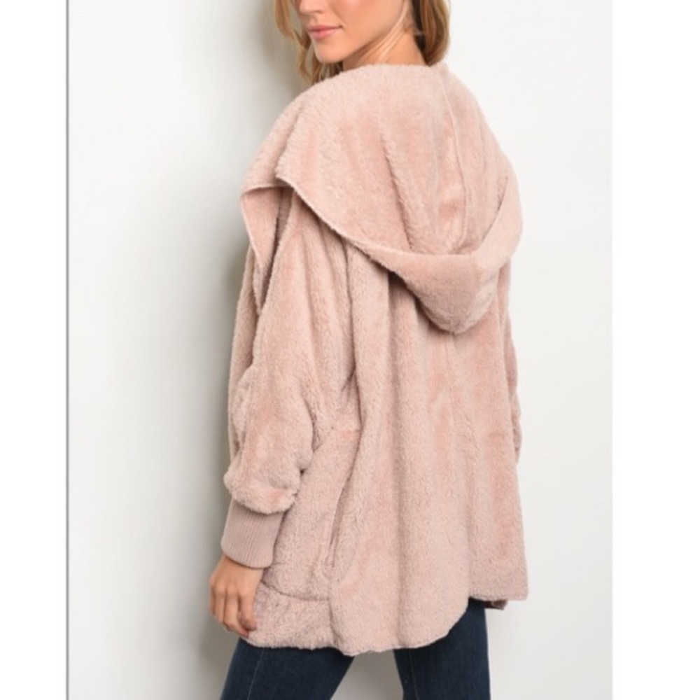 ✨LAST ONE✨Pink hooded Sherpa fleece hooded jacket - Picture 8 of 8